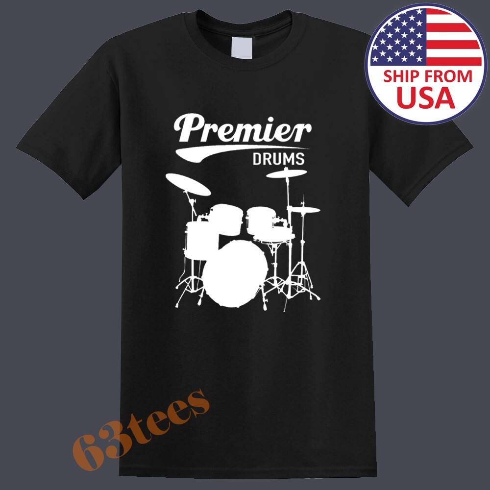 Premier Drums Men's Black Size S to 5XL