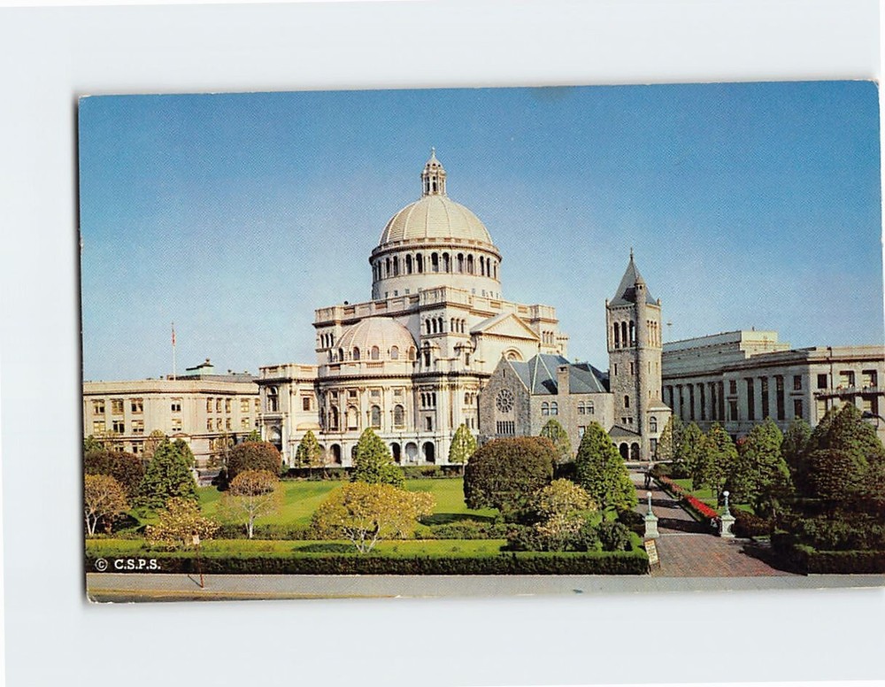 Postcard The First Church of Christ Scientist in Boston Massachusetts USA