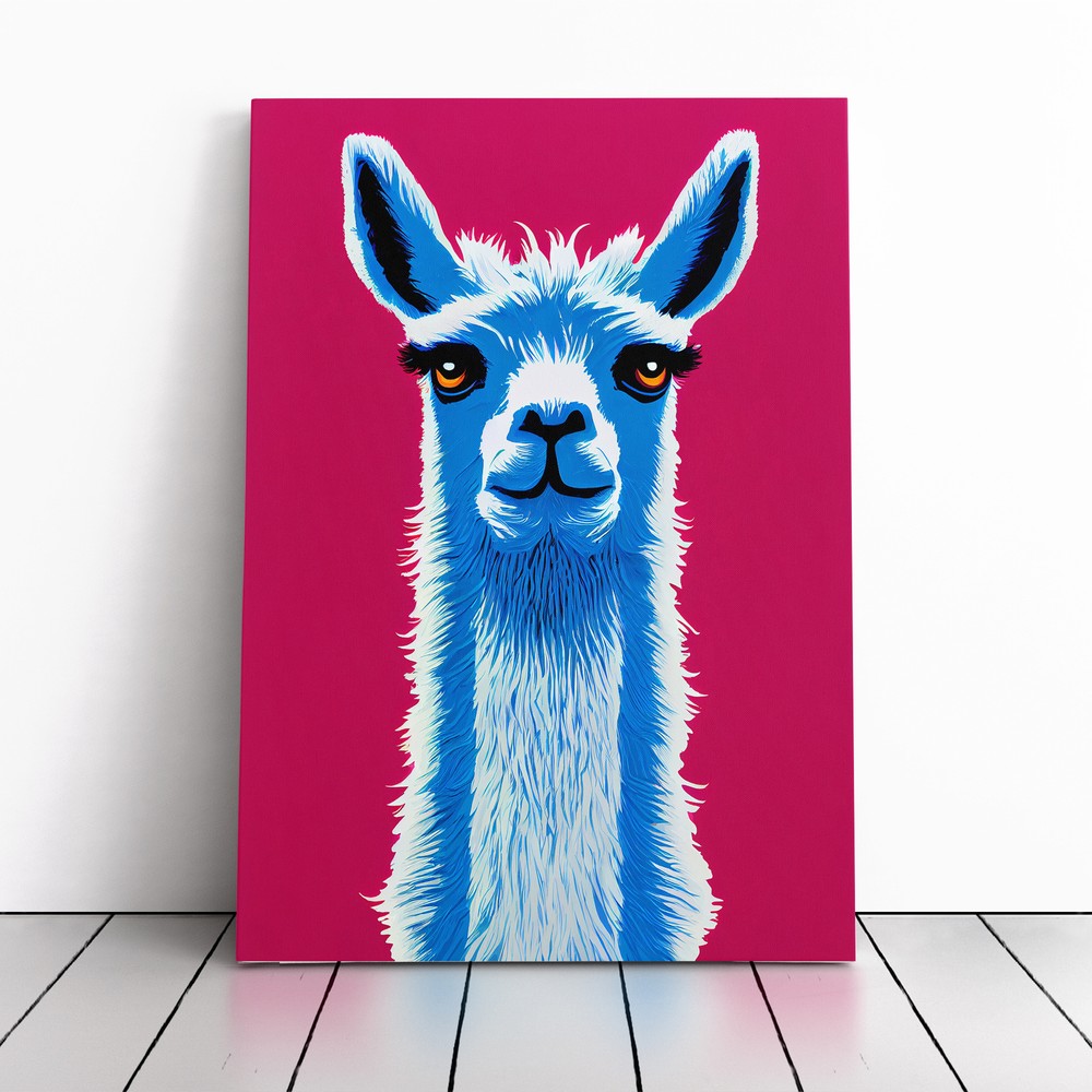 Llama Pop Art Canvas Wall Art Print Framed Picture Decor Living Room Bedroom