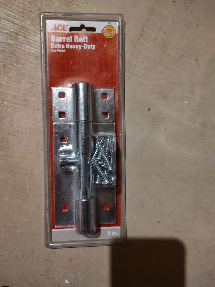 Ace Hardware 5-Inch Zinc Plated Barrel Bolt 5302310 New-image