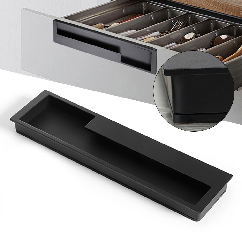 Flush Pull Sliding Closet Door Finger Pull Recessed Kitchen Cabinet Handles