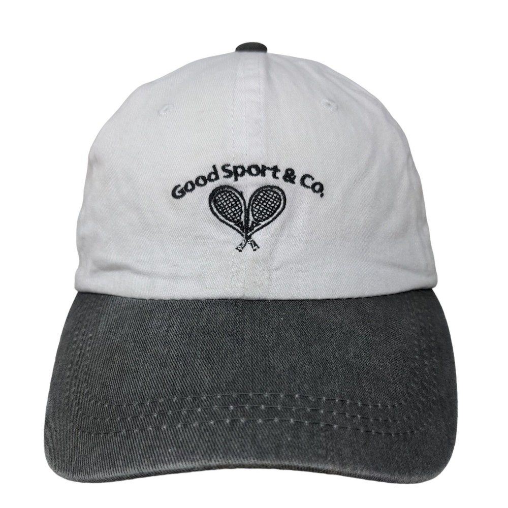 Good Sport Slideback Hat White Embroidered Adjustable Strap One Size