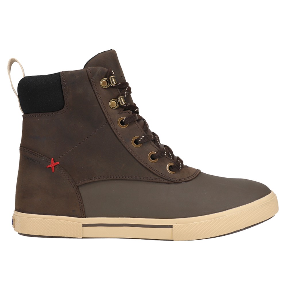 Xtratuf Mens Brown Leather Ankle Deck Boots LAL-900