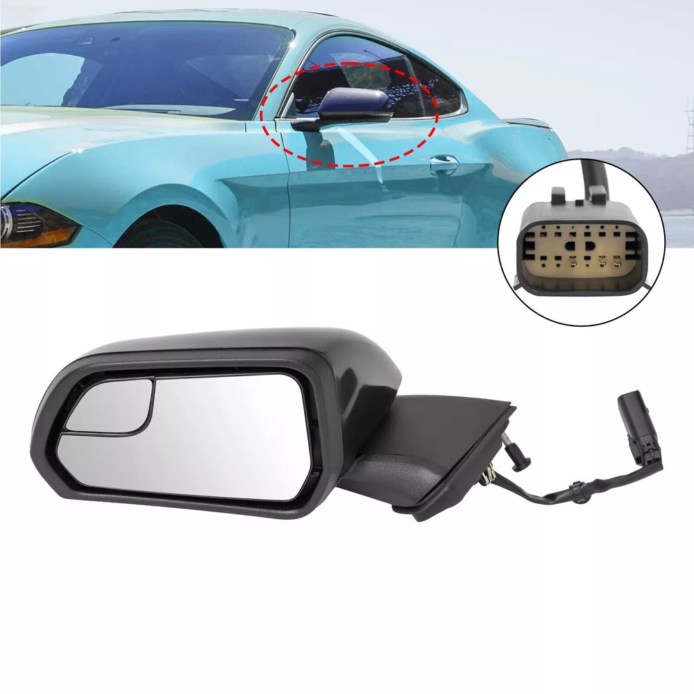 Black Power Mirror 3-Pin Left Side for Ford Mustang 2015-2019 FR3Z17683L-PFM
