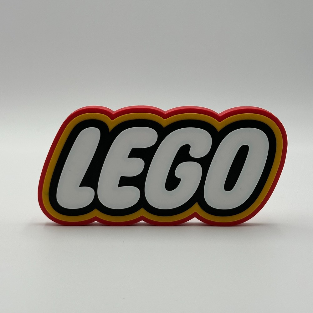 LEGO 3D Logo Sign Display Block Wall Art Decor Kids Room Collectible
