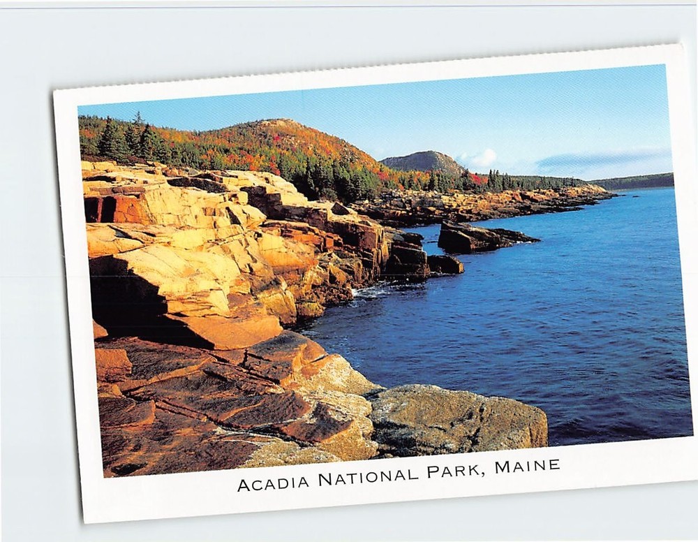 Postcard Scenic View in Acadia National Park Maine USA-image