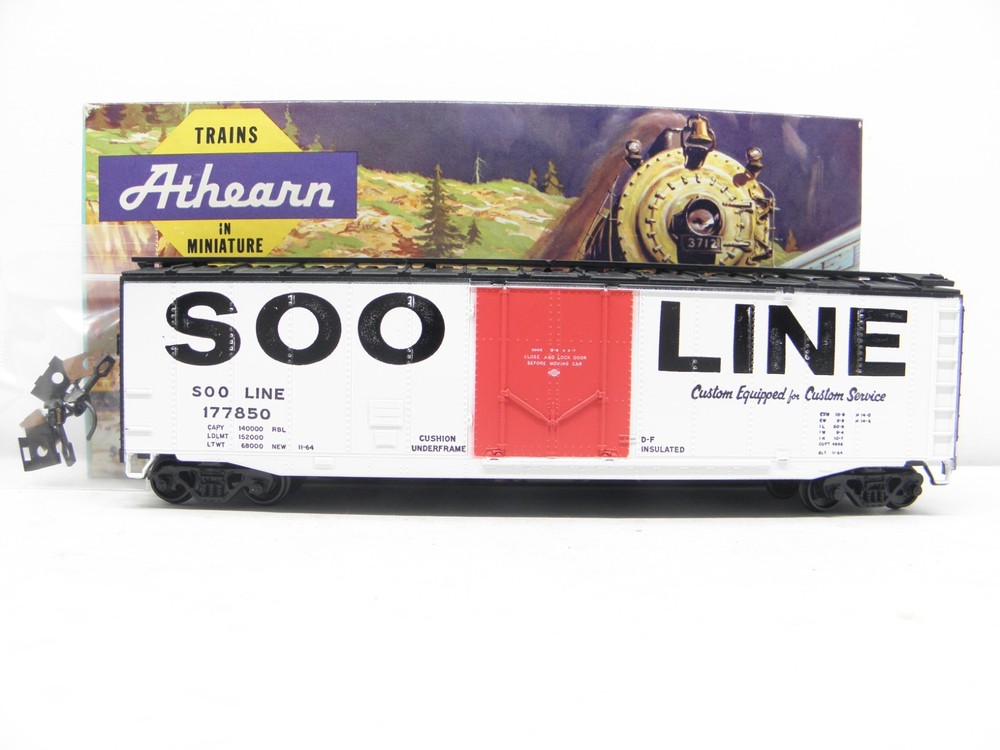 Athearn 50' Plug Door Boxcar - Soo Line #177850 -Ho Scale- Built Kit