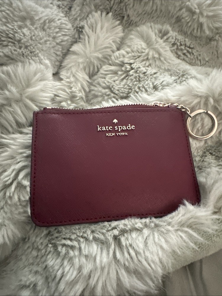 Kate Spade Card Holder Wallet Keychain with Zip Compartment