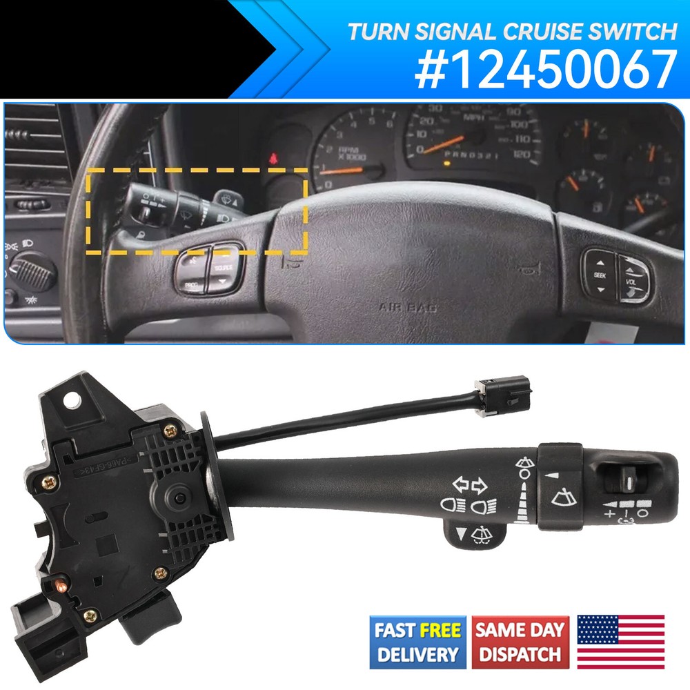 Turn Signal Switch Wiper Dimmer US For Chevy Silverado GMC Sierra 1500 2003-2007