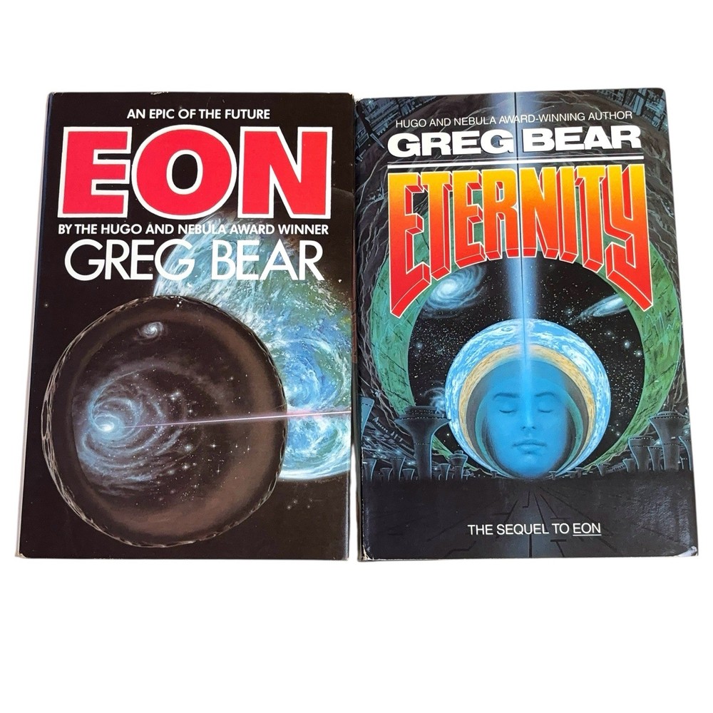 Eon & Eternity Greg Bear Book Club Editions Bundle Of 2 Books Hardcovers DJ VG+