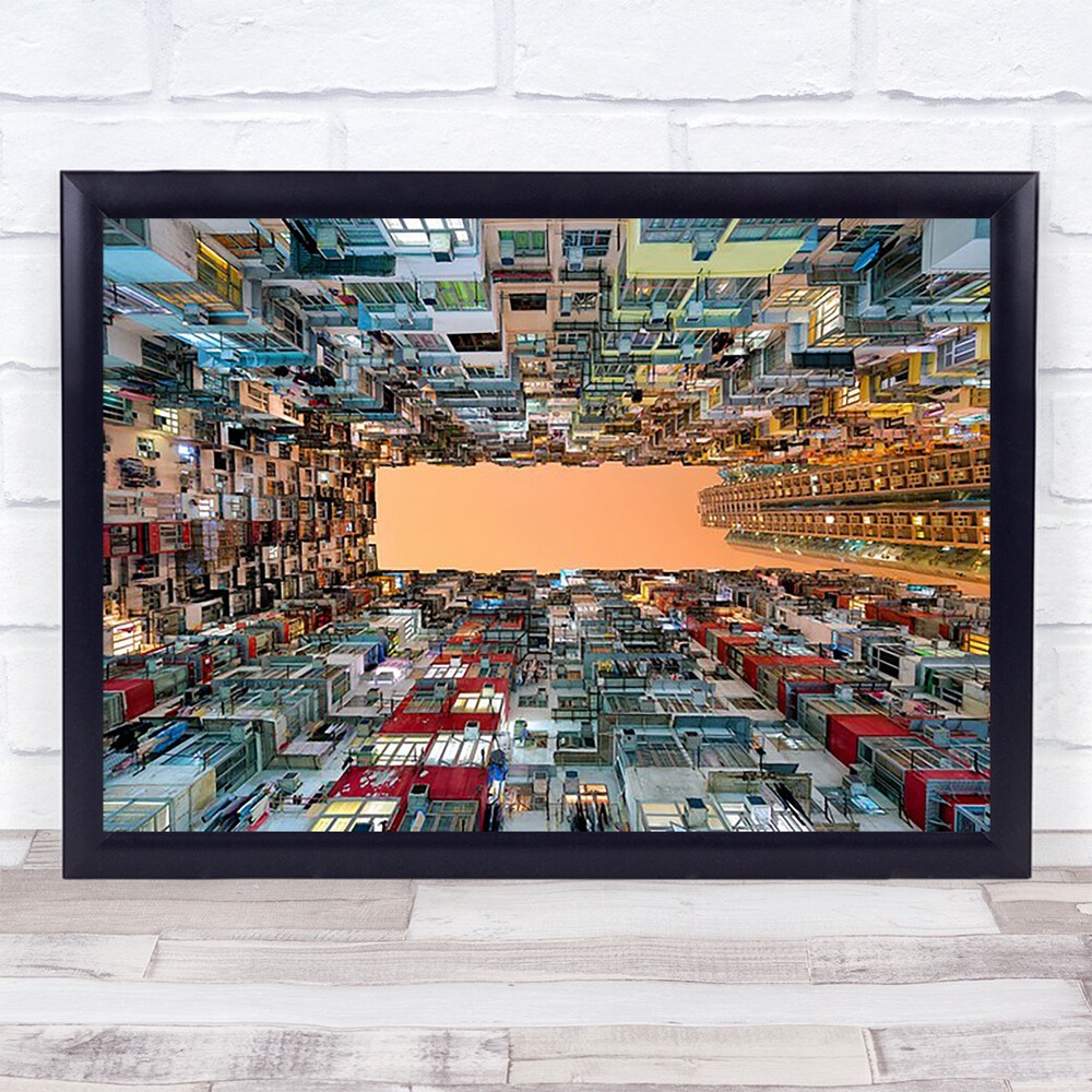 Crowded spaces Buildings Dense People Architecture Future Apartments Art Print