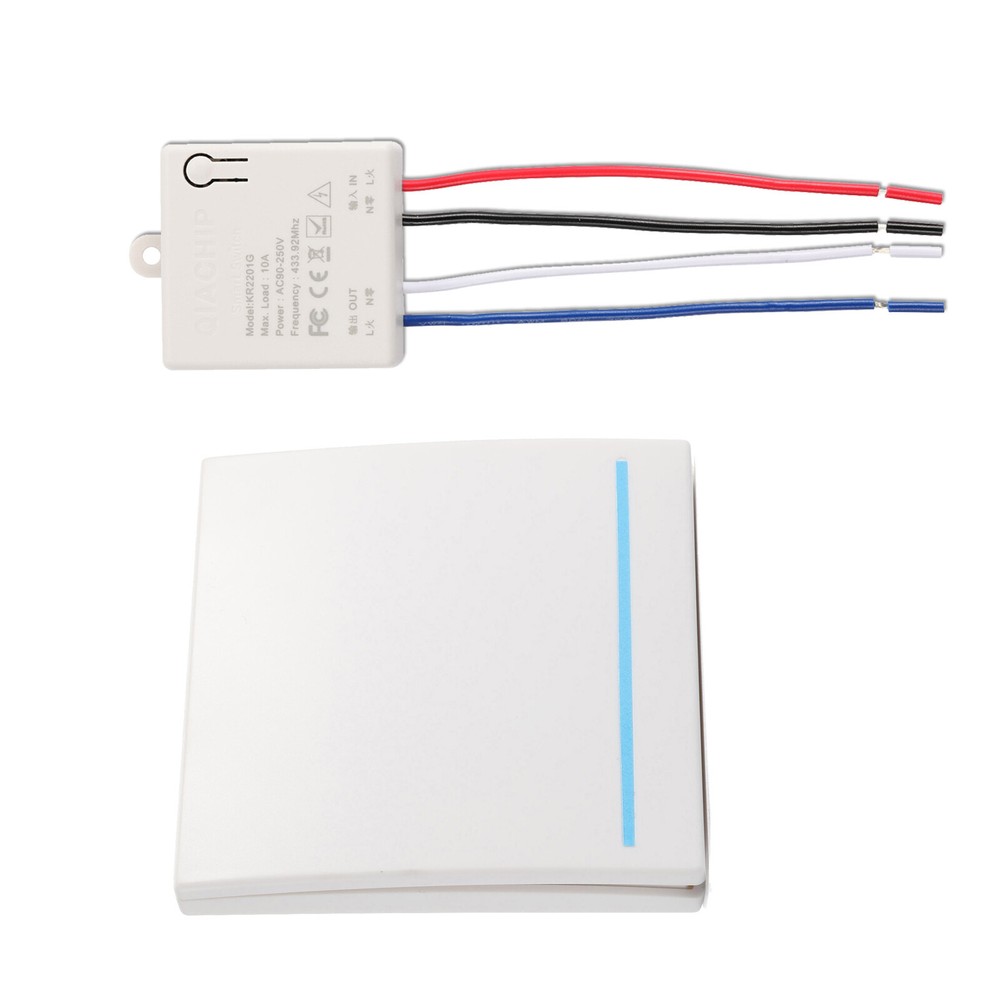 1set 433mhz Receiver Module W/Wireless Switch No Wiring Easy Installation