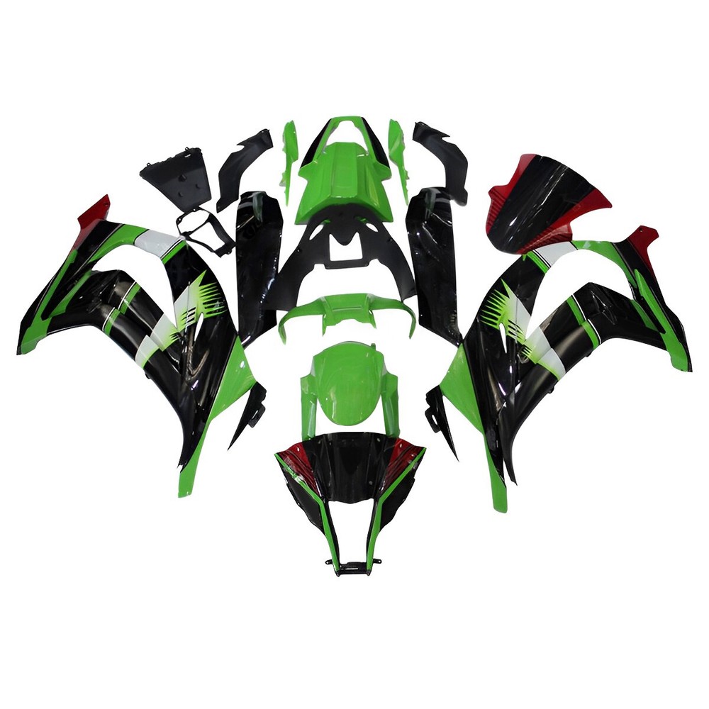 Injection Green Black Fairing Kit for 2011-2015 Kawasaki Ninja ZX10R Bodywork