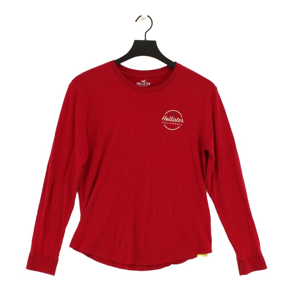 Hollister Men's T-Shirt XS Red Graphic 100% Cotton Basic
