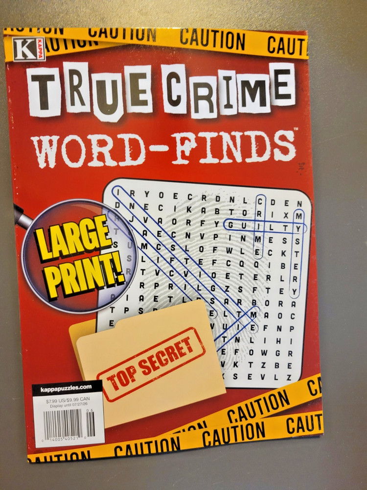 True Crime Word-Finds Large Print Puzzle Book by Kappa