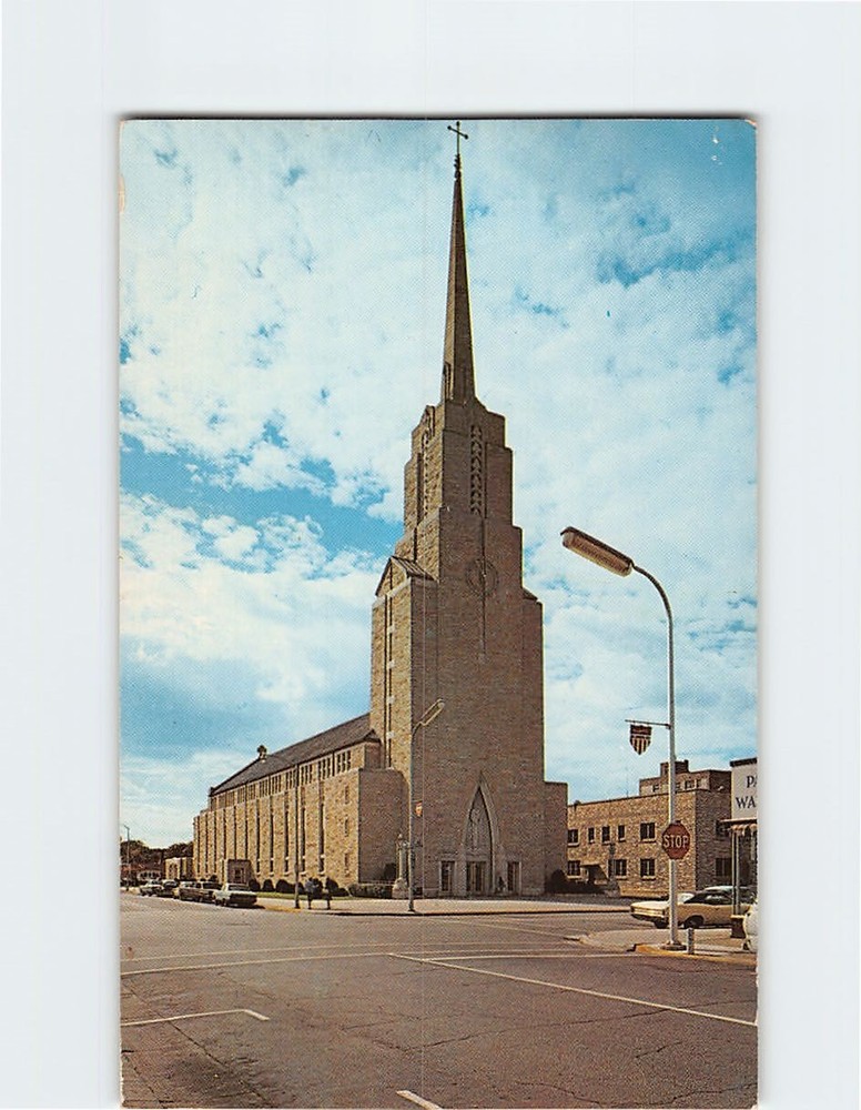 Postcard The Cathedral fo St. Joseph The Workman La Crosse Wisconsin USA