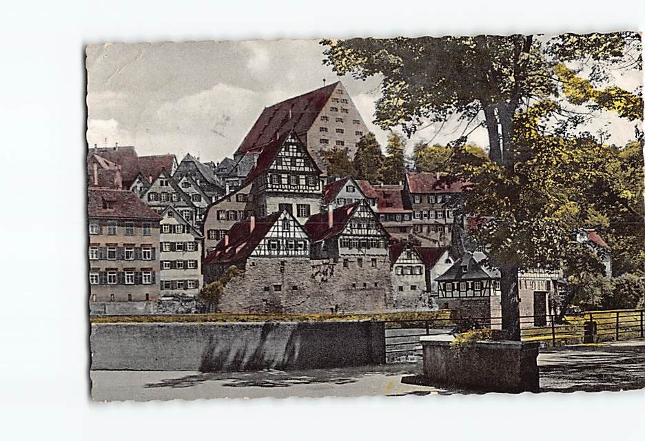 Postcard Part of Kocher Schwäbisch Hall Germany