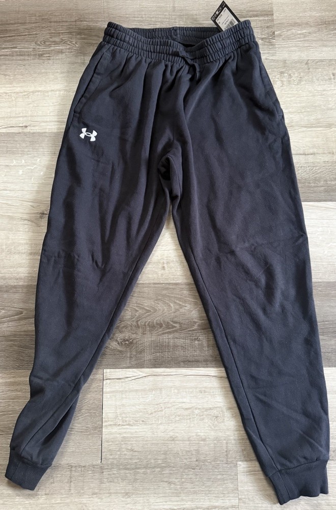 Under Armour Men's Rival Fleece Joggers NWT LT LARGE TALL BLACK