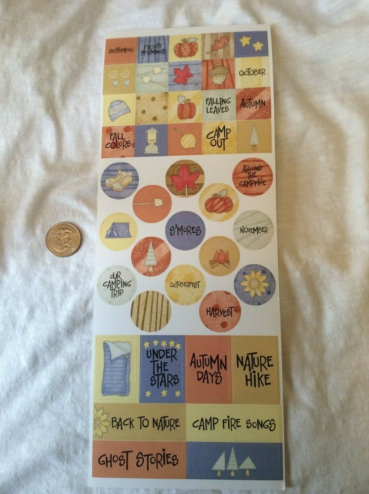 Provo Craft Stickers Last Summer Days Acid Free Scrapbook Autumn Fall Homeschool-image