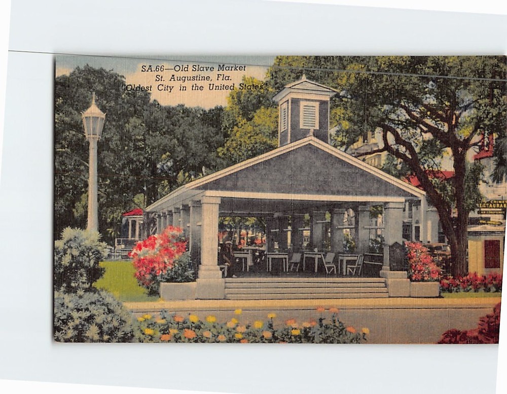 Postcard Old Slave Market St. Augustine Florida USA