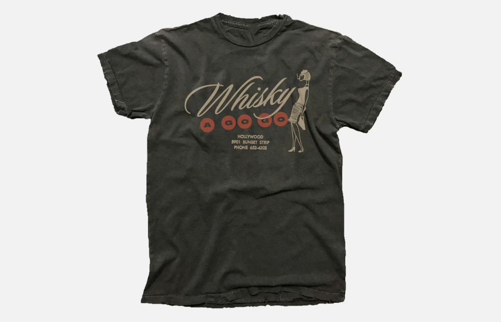 Whiskey A Go Go Black T-Shirt BLACK S-5XL Short Sleeve