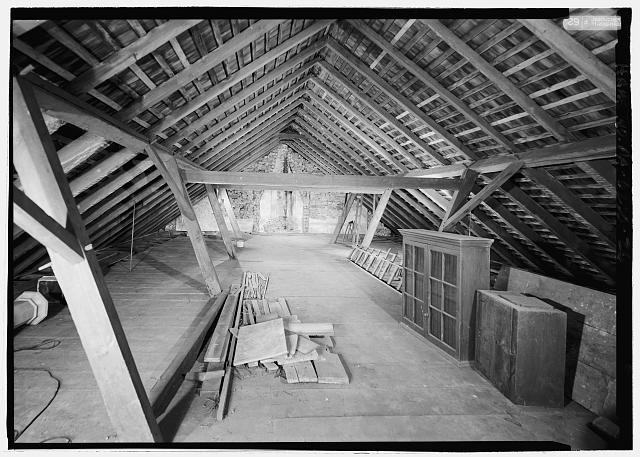 26. Interior view of attic looking towards southwest gable end in attic to show