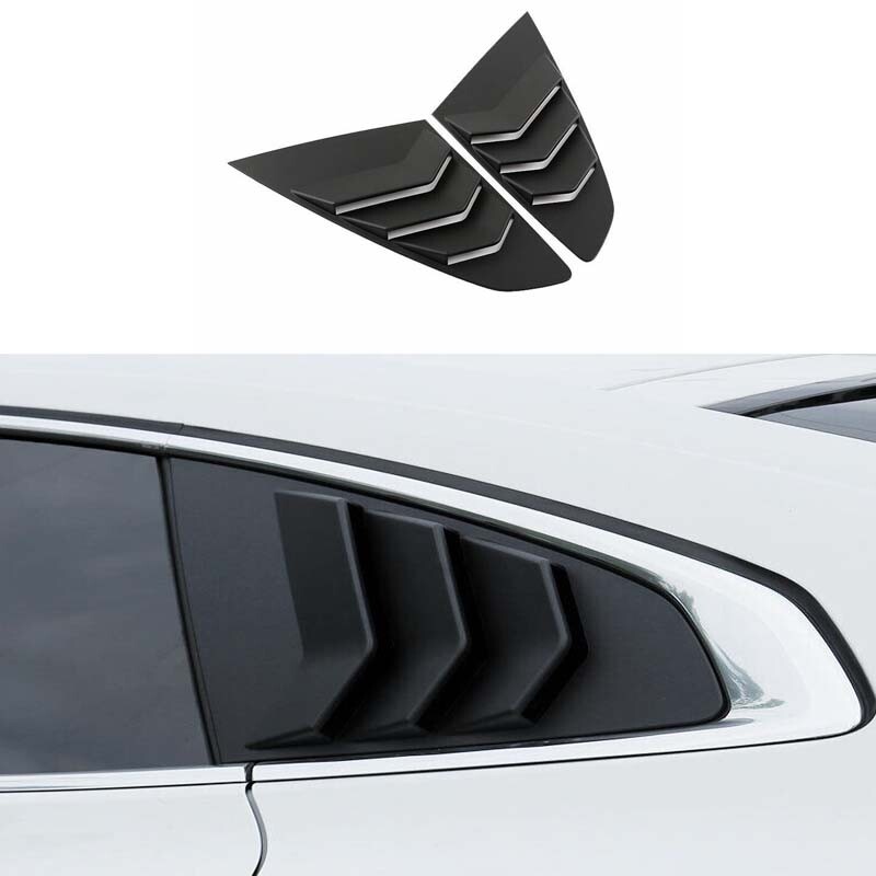 Fit For VW Arteon CC ABS Black Side Window Louvers Cover Vent Cover 19-21
