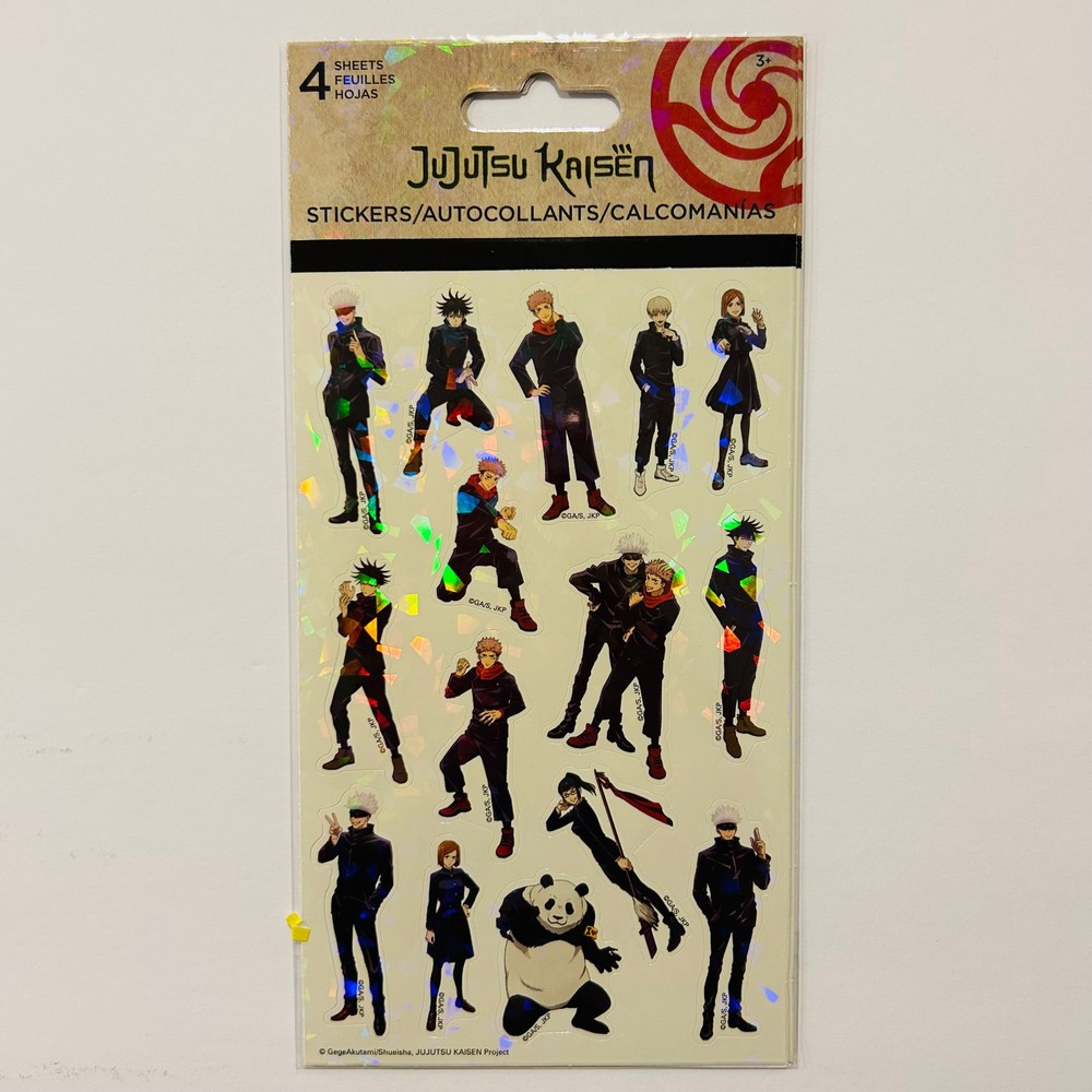 JUJUTSU KAISEN Stickers by Sandylion | Glossy + Holographic 2pk with 4 sheets