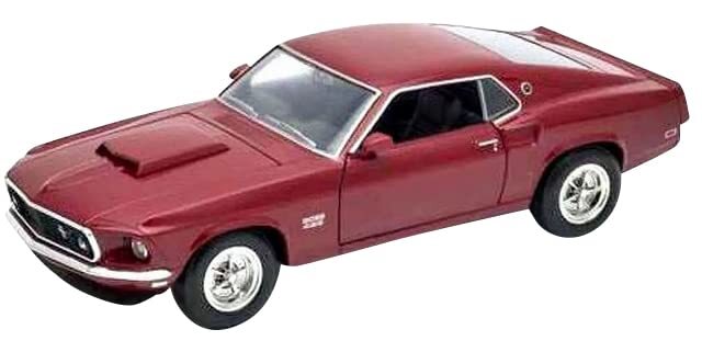 WELLY 1/24 Ford Mustang Boss 429 1969 Red Diecast Model