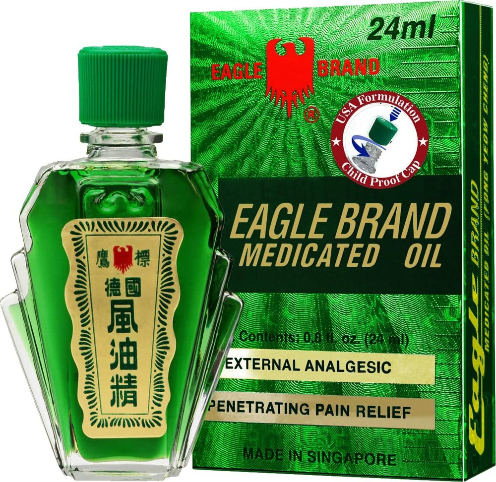 Eagle Brand Medicated Oil 0.8 Oz / 24 ml ( Pack of 3 ) Exp: 03-2028