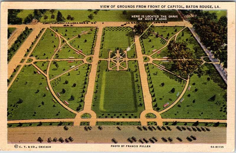 Postcard AERIAL VIEW SCENE Baton Rouge Louisiana LA m/09 AO4891