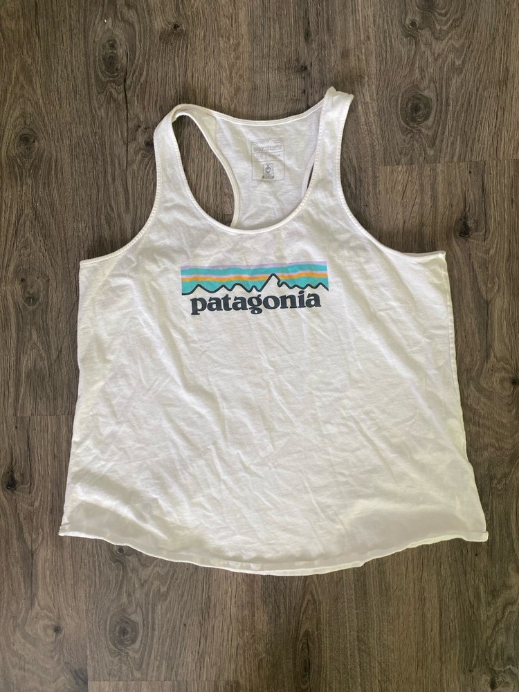 Patagonia White Racerback Tank Top Size Medium