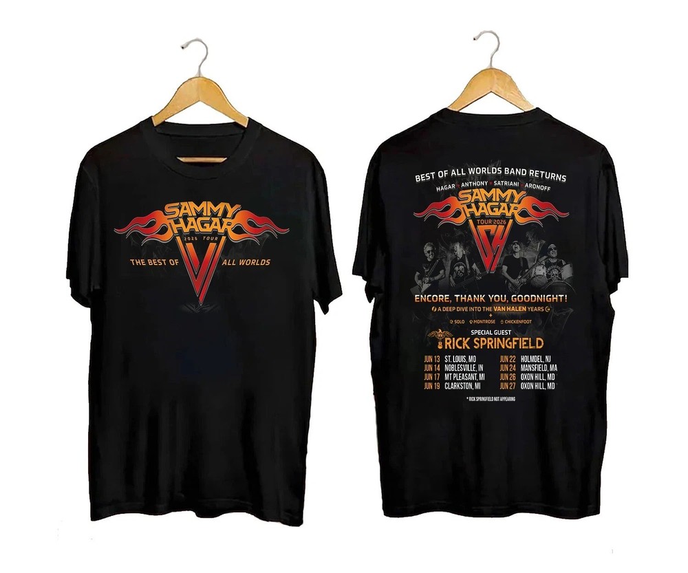 Sammy Hagar Best Of All Worlds Tour 2026 Graphic Shirt