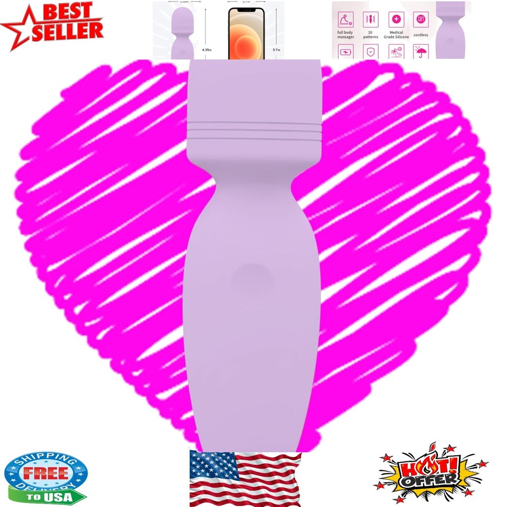 Rechargeable Mini Handheld Massager - 10 Vibration Modes for Ultimate Relaxation