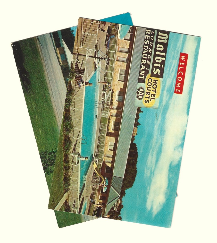 MALBIS HOTEL COURTS, DAPHNE - ALABAMA SWIMMING POOL – 1955&65 Postcards