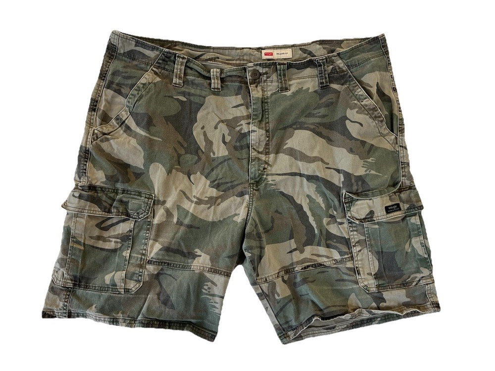 Wrangler Men’s Relaxed Fit Cargo Shorts Camo Size 48 Cotton Outdoor