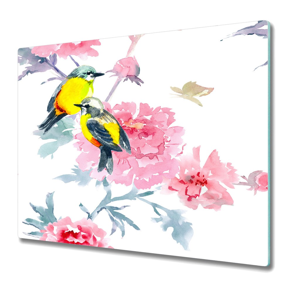Glass Chopping Board Birds & flowers Colourful nature fly forest bird animal