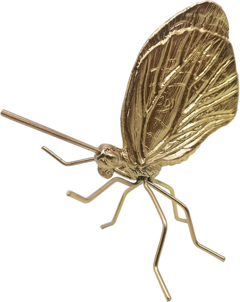 Gold Butterfly Sculpture Solid Metal Insect Ornament Mini Butterfly Figurine ...
