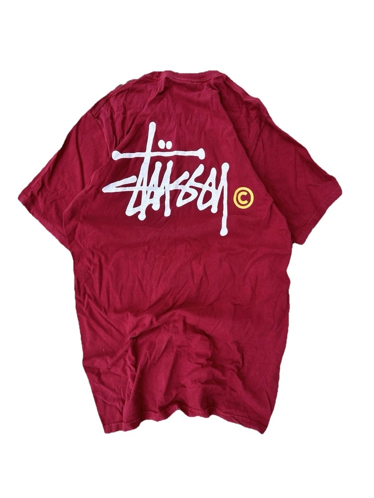Vintage Stussy Big Logo Tee Shirt Y2K made in USA size M