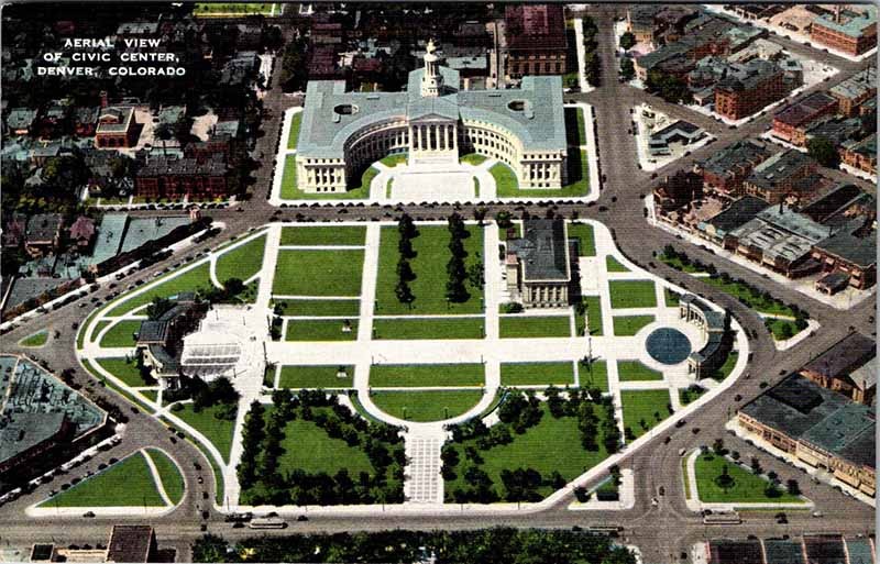 Postcard AERIAL VIEW SCENE Denver Colorado CO m/09 AO6758