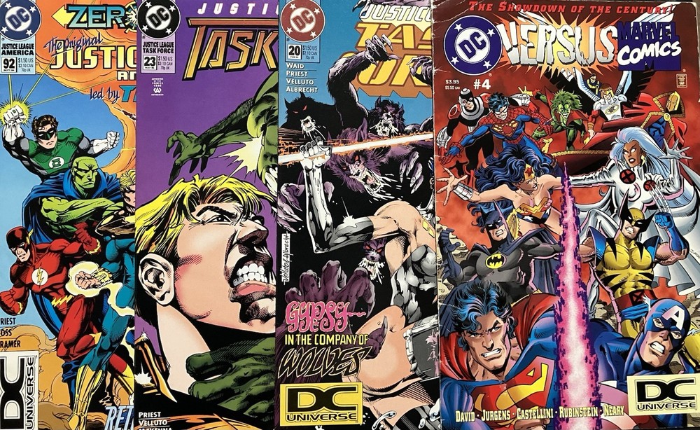 DC Universe Logo DC Vs Marvel #4 Justice League America Task Force Mixed Lot 3