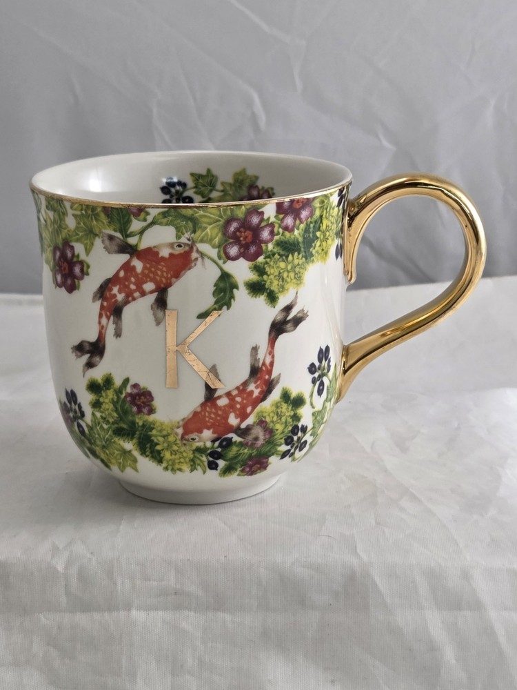 Anthropologie Lou Rota Nature Table Monogram Mug 