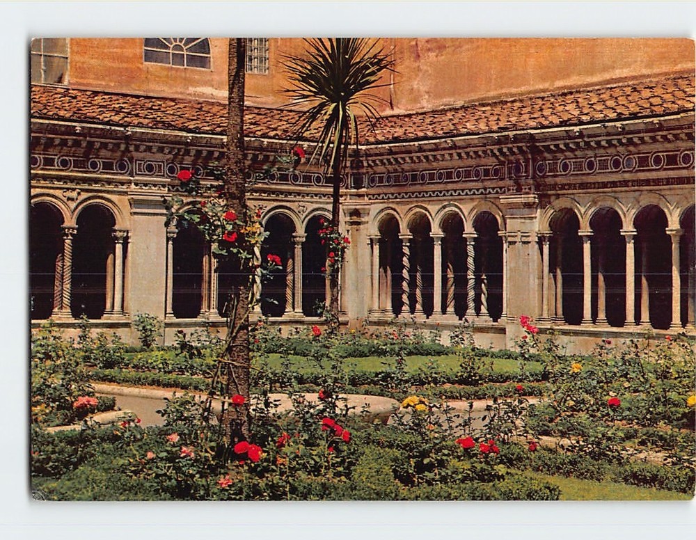 Postcard Cloister of Papal Basilica of Saint Paul Outside the Walls Rome Italy