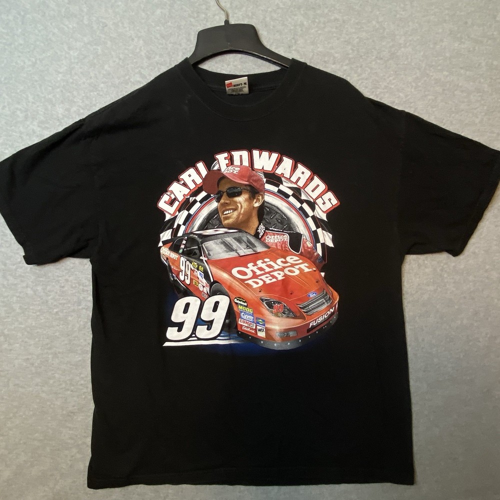 Chase Authentics Mens XL Carl Edwards 99 NASCAR Office Depot Black T-Shirt