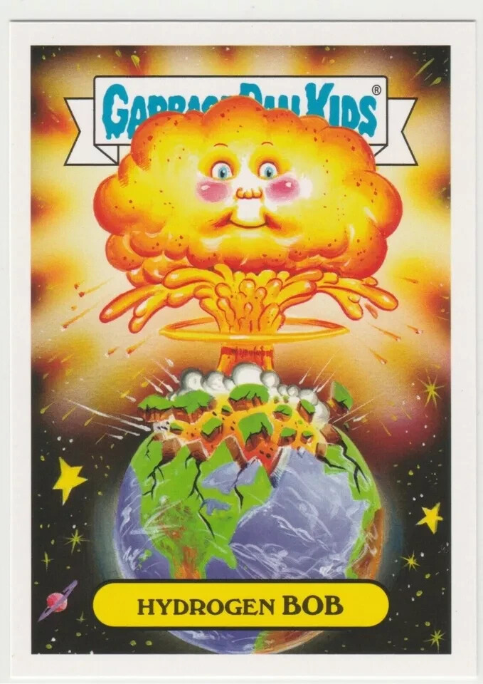 Hydrogen Bob 18b Garbage Pail Kids GPK 2017 Adam-geddon Trading Card
