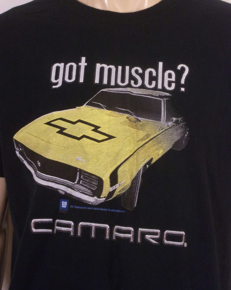 vintage 00s Y2K GM Chevy Camaro SS Muscle Car T-Shirt Racing Hot Rod L