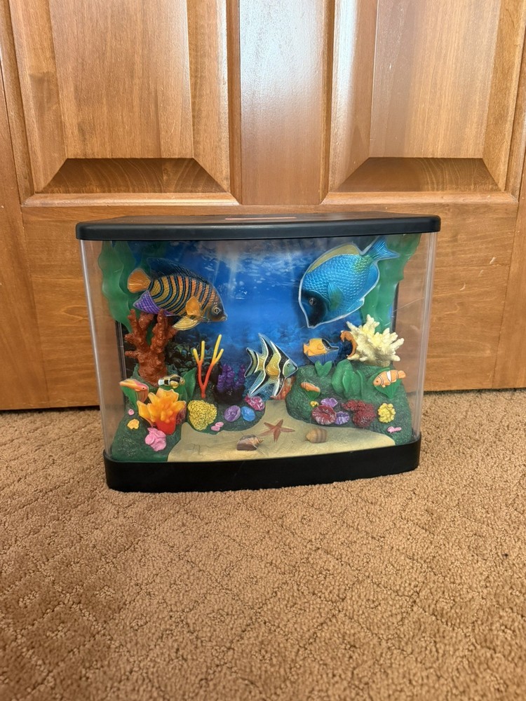 Vintage Y2K frutiger aero Aquarium Tropical Fish Tank Lamp Night Light READ*