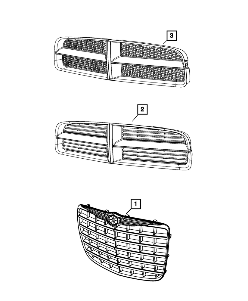 Genuine Mopar Radiator Grille 1NR611ZRAA