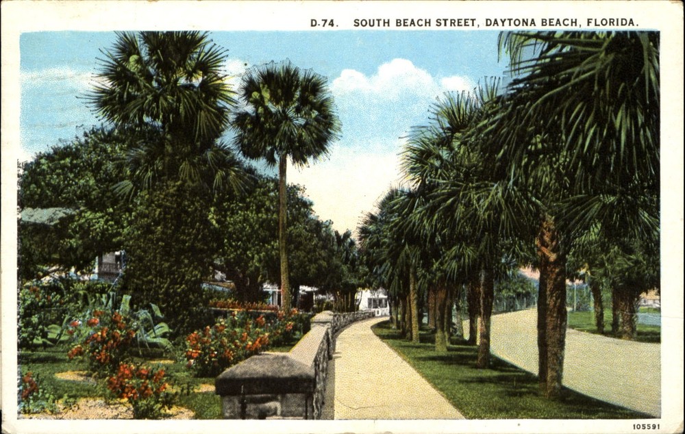 South Beach Street Daytona Beach Florida FL mailed 1929