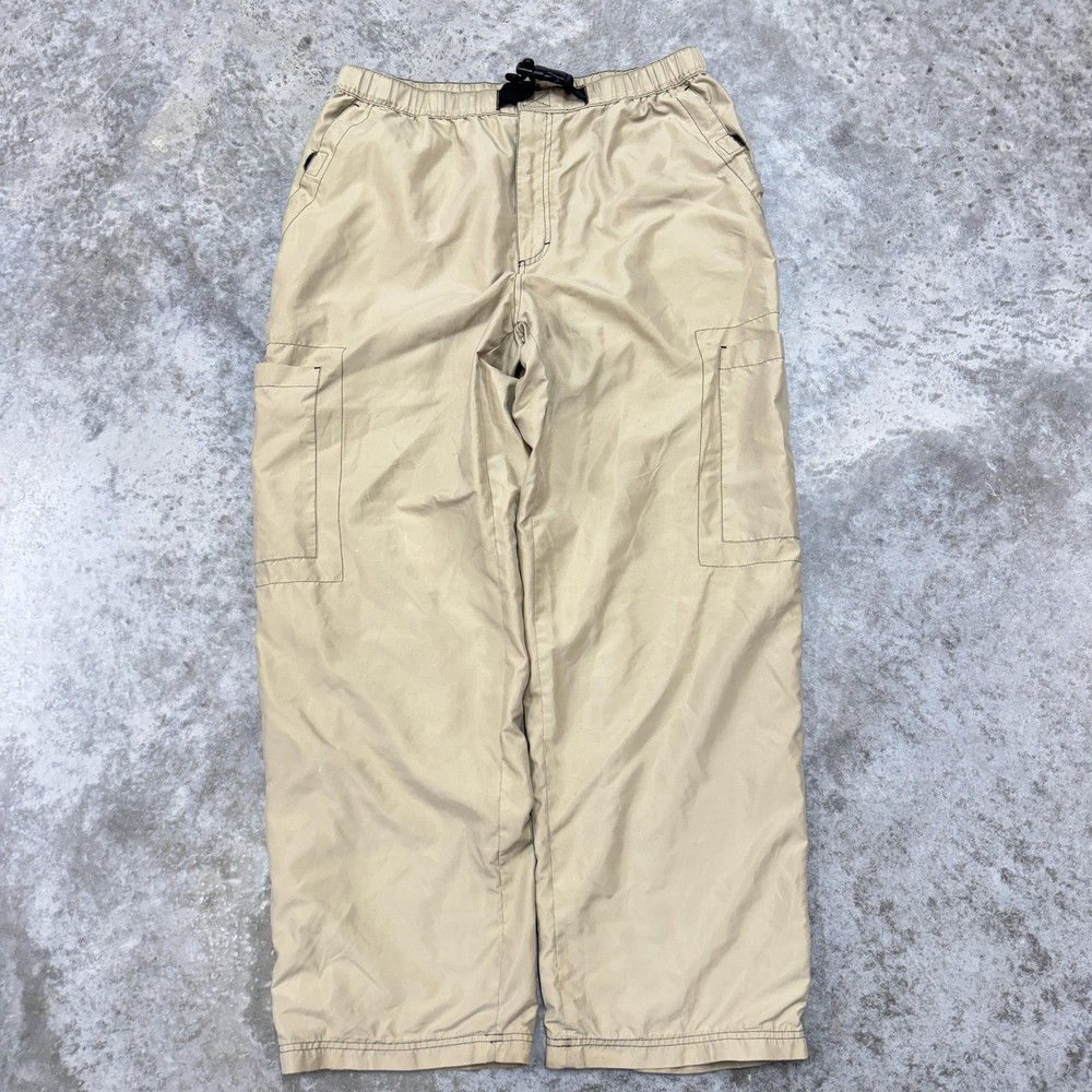 Old Navy Pants Mens XL Beige Cargo Lined Fleece Outdoor Hiking Adjustable Waist